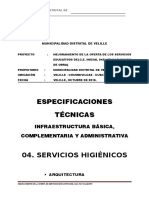 04 - Especificaciones Técnicas Servicios Higienicos