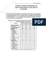 Estructura Del Examen de Admisión Para San Marcos