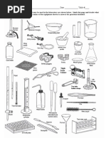 Lab Equipment Worksheet