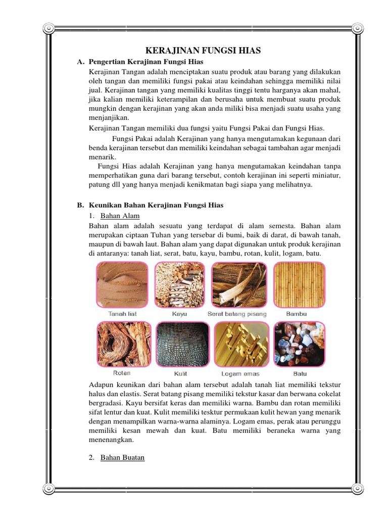 Kerajinan  Fungsi  Hias   Kerajinan  Fungsi  Hias