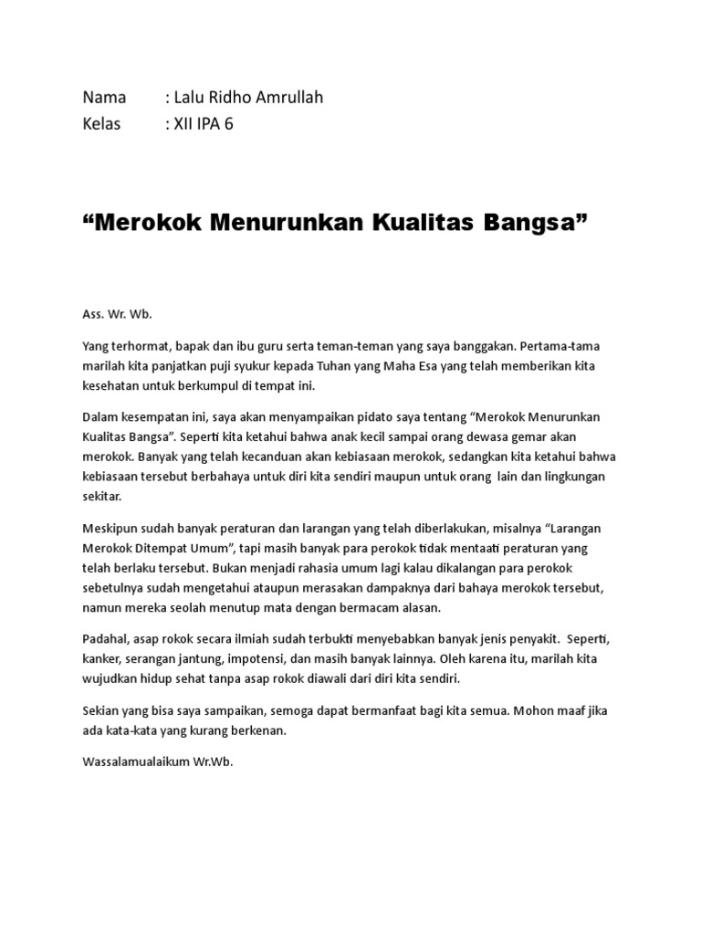 Bahaya Merokok
