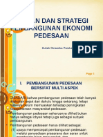 Tujuan Dan Strategi Pembangunan Ekonomi Pedesaan