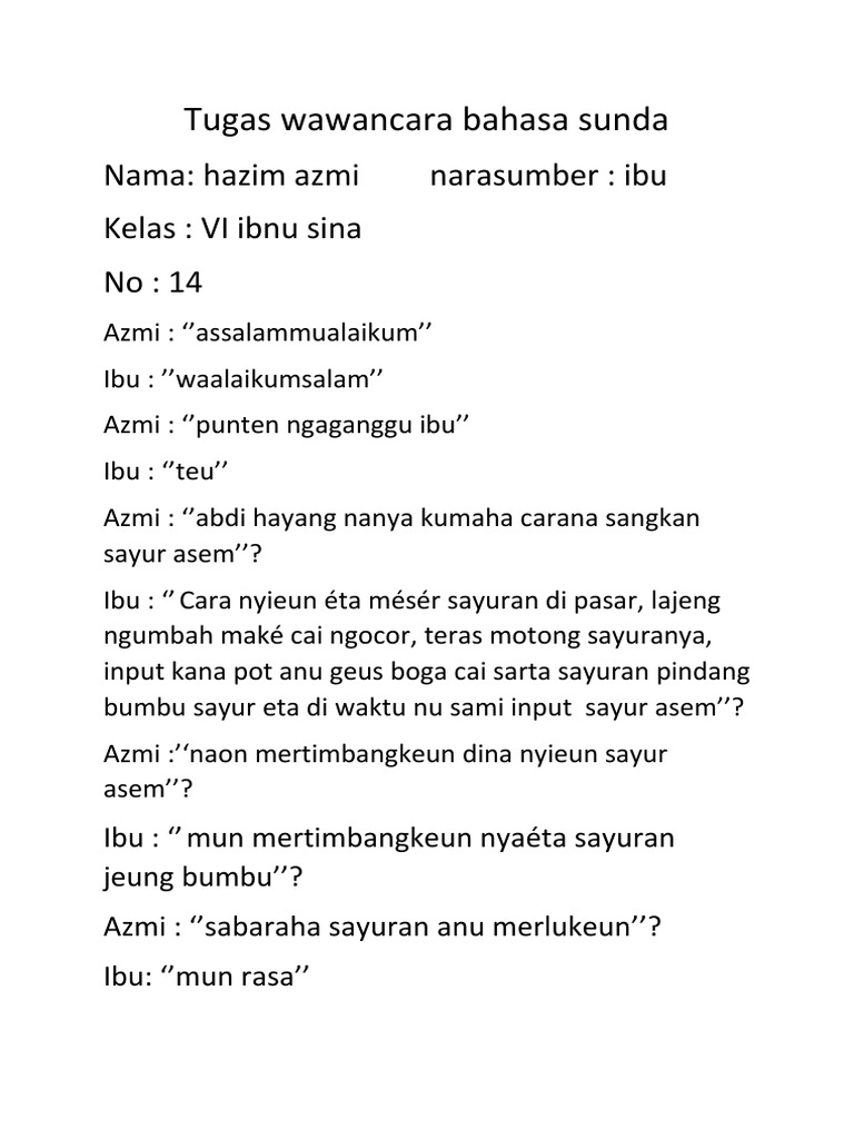 Wawancara Bahasa Sunda Gapura Basa Smp Ix Interview Merupakan Percakapan Antara Dua Orang Atau Lebih Dan Berlangsung Antara Narasumber Dan Pewawancara Unduh File Guru