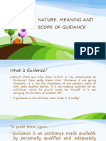 Nature Meaning and Scope of Guidance