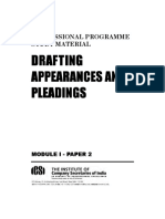 Drafting Appearances and Pleadings