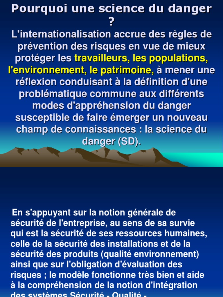 Pourquoi Une Science Du Danger | PDF | Risque | Gestion des risques