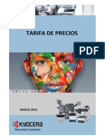 Tarifa de Precios - Kyocera