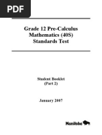 Grade 12 Pre-Calculus - Part 2 - Edu - Gov.mb - Ca