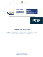 Modelo de Estatutos de Una Fundación. Asociación Española de Fundaciones