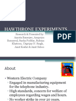 Hawthrone Experiments 2003