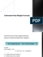 Estimated Fetal Weight Formula Guide