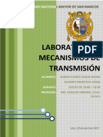 Laboratorio de procesos de manufactura Mecanismos de Transmisión