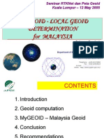My Geoid - Local Geoid Determination For Malaysia