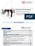 ICAT, STyFE: Manual Del Participante en Le Formación de Instructores Capacitadores para Impartición de Cursos de Formación Del Capital Humano de Manera Presencial Grupal.