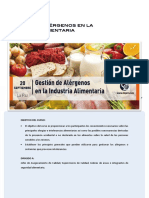 FICHA INFORMATIVA Gestión de Alérgenos en La Industria Alimentaria - LA PAZ PDF
