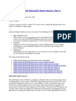 Implmenting Windows Server Clustering, File Server Clustering, SQL Server Clustering