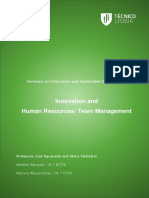 Innovation and Human Resources/ Team Management