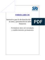 Instructivo Formulario 101 (Versión 2017) PDF