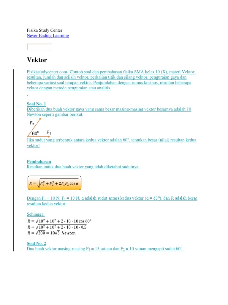 Fisika Study Center VEKTOR