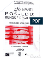 Aulas 31.08 e 15.09 FARIA, Ana Lúcia G. O Espaço Físico Como Um Dos Elementos Fundamentais para Uma Pedagogia Da Educação Infantil