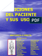 Posiciones del paciente y sus usos médicos