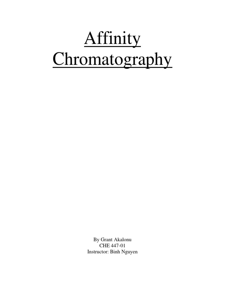 Affinity Chromatography PDF Ligand (Biochemistry) Chromatography