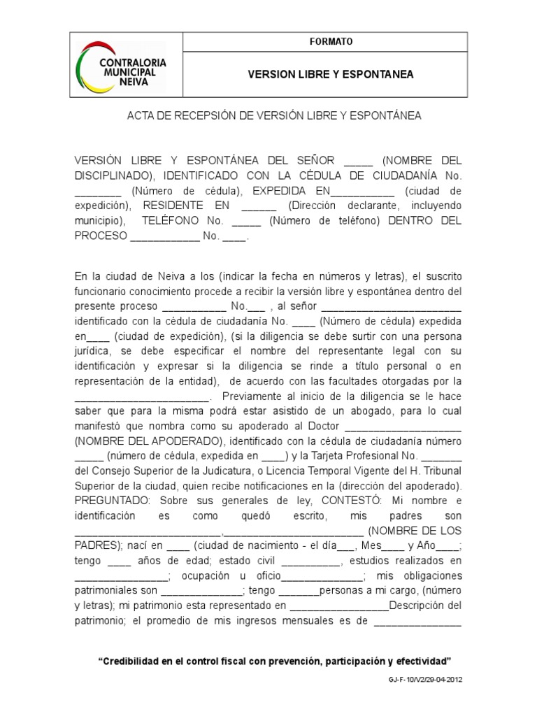 Version Libre y Espontanea | PDF | Justicia | Crimen y violencia