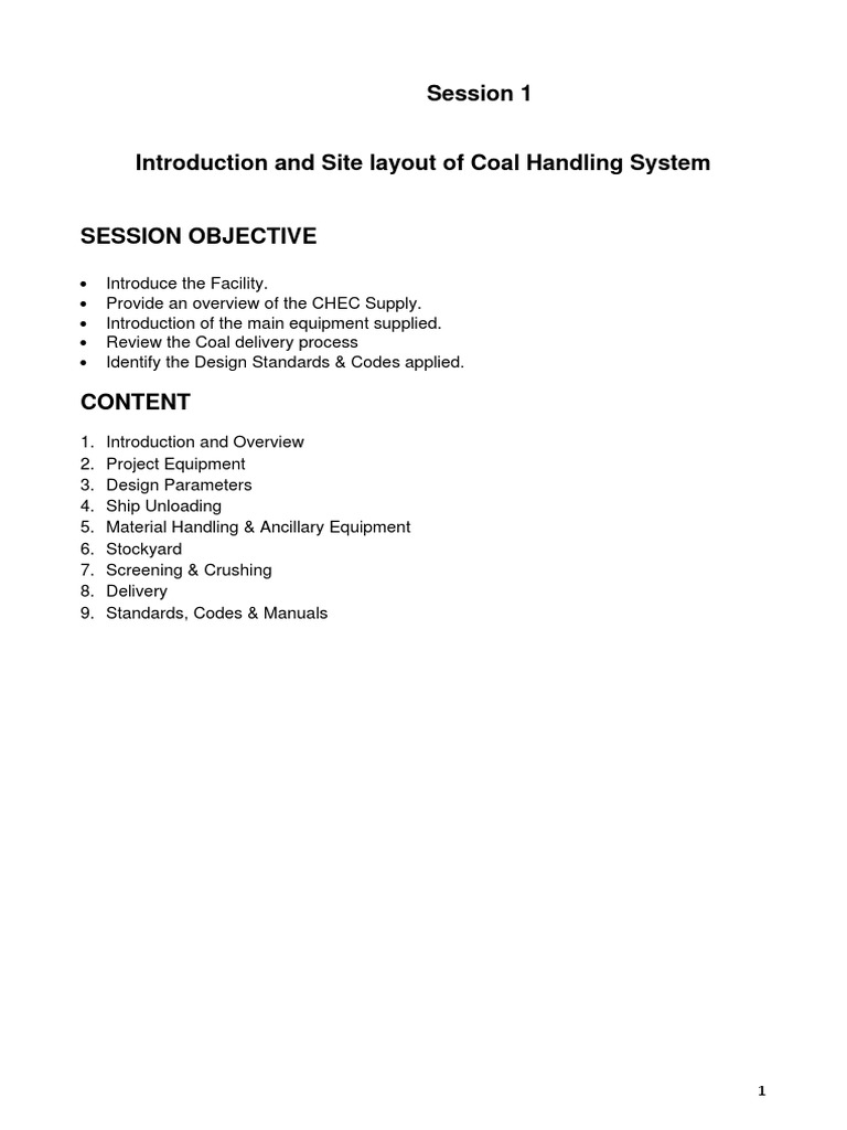 Coal Handling System Overview | PDF | Belt (Mechanical) | Industrial ...