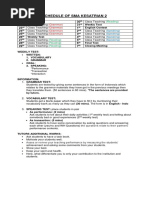 Schedule and Tutor's Informations