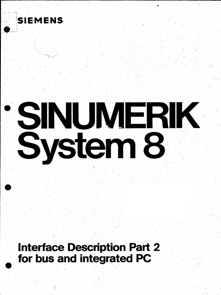 SINUMERIK 8 Interface Control Guide | PDF | Electrical Connector ...