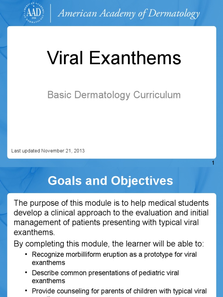 Viral Exanthems Pdf Measles Infection