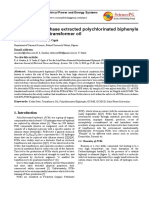 A Test For Solid Phase Extracted Polychlorinated Biphenyls (PCBS) Levels in Transformer Oil