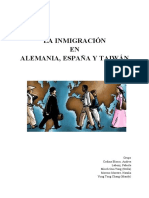 Movimientos Migratorios en Alemania, España y Taiwán