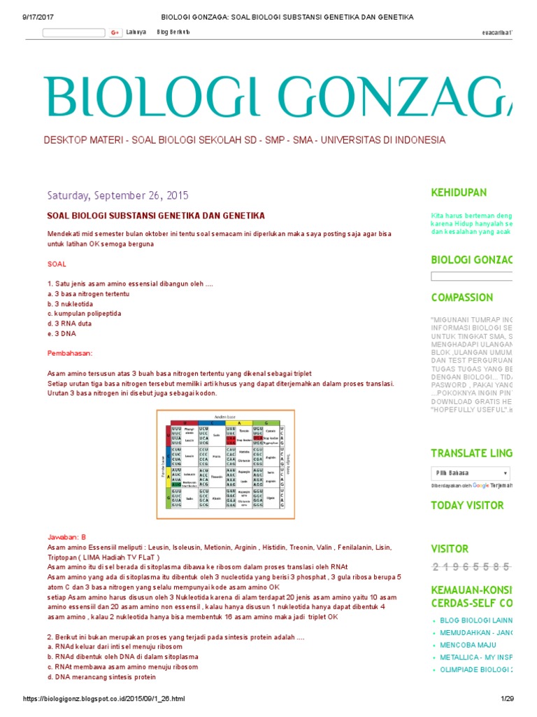 BIOLOGI GONZAGA_ SOAL BIOLOGI SUBSTANSI DAN