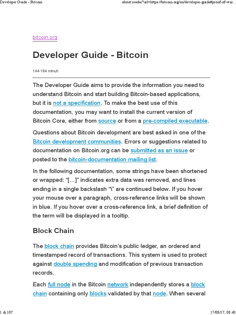 Developer Guide Bitcoin Bitcoin Public Key Cryptography