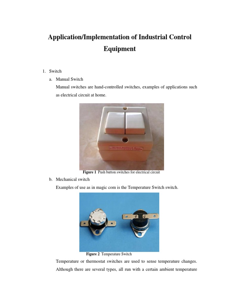 Application of Industrial Control Equipment | PDF | Ultrasound | Switch