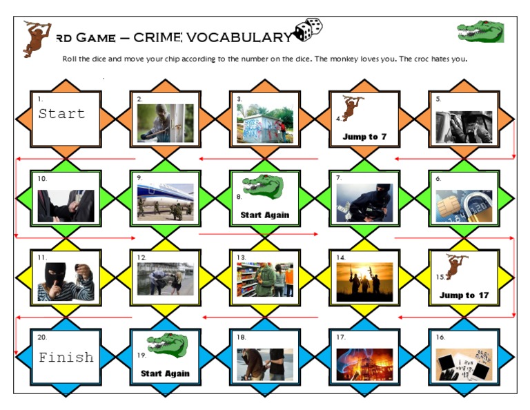 A. Crime Vocabulary - Board Game | PDF