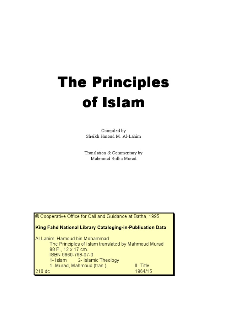 Principles of Islam | PDF | Quran | Islam