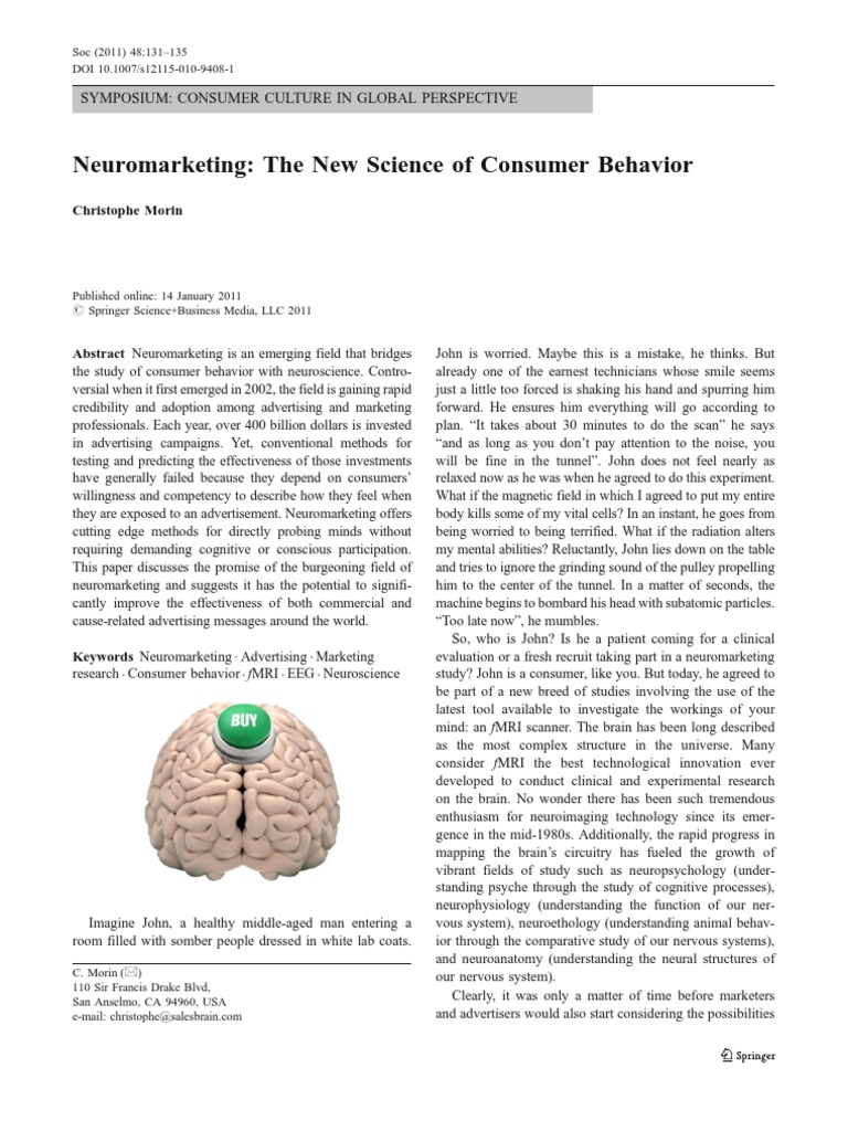 Neuromarketing New Science Of Consumer Behavior Pdf Pdf