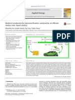 Biodiesel Production by Transesterification Catalyzed by An Efficient Choline Ionic Liquid Catalyst