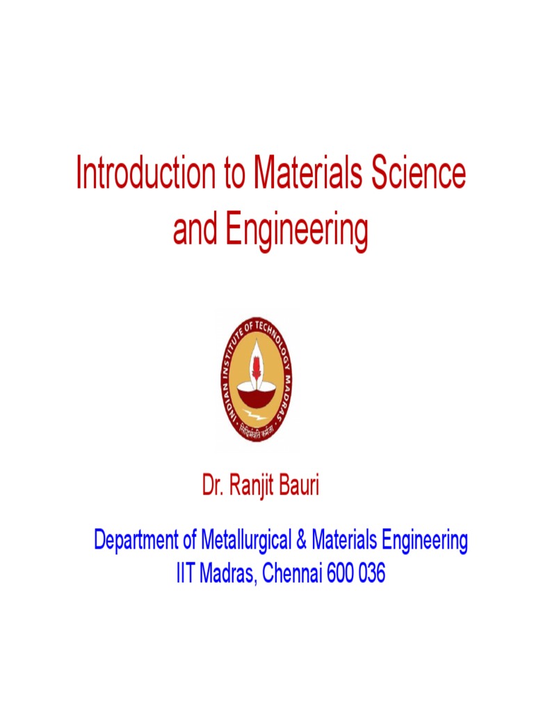 202 Introduction To Materials Science Chemical Bond