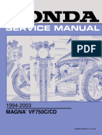 1994-2003 HONDA Service Manual - Magna VF750C-CD - With Parts Fiche - V3