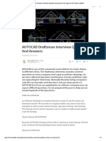 AUTOCAD Draftsman Interview Question and Answers 