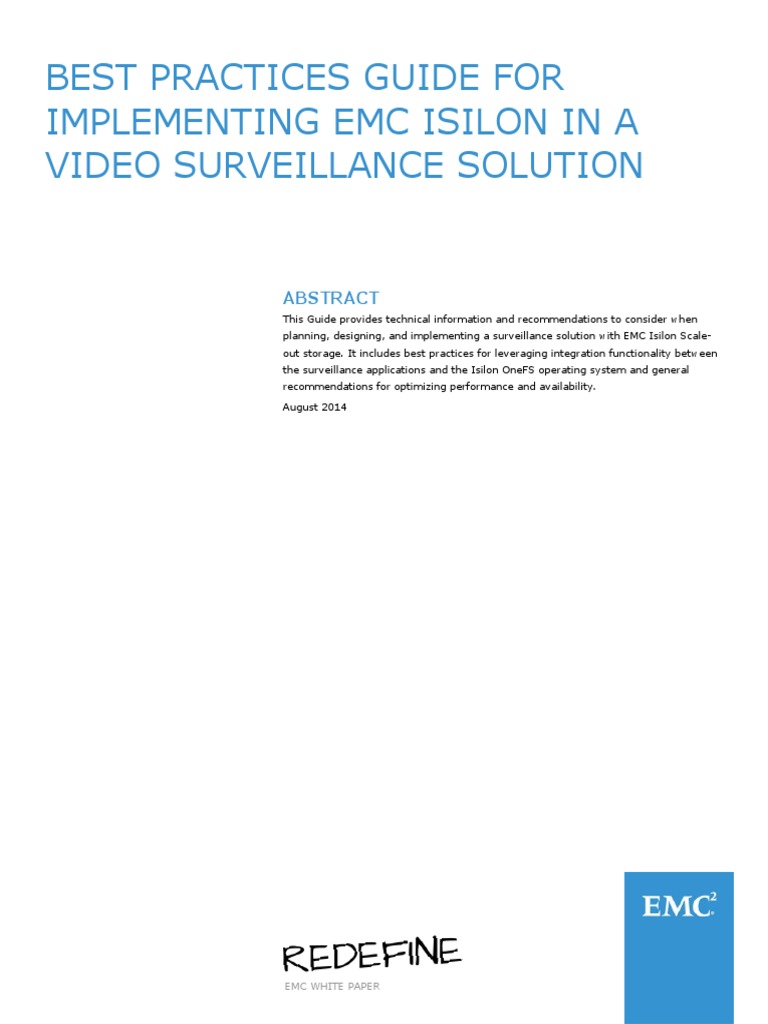 h13343 WP Isilon Best Practices Surveillance PDF Load Balancing