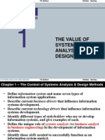 The Value of Systems Analysis and Design: C H A P T E R