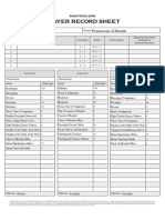 Player Record Sheet: Evan Paterson Protectorate of Menoth