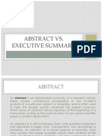 TBW - Lecture 08a (Abstract Vs Executive Summary)