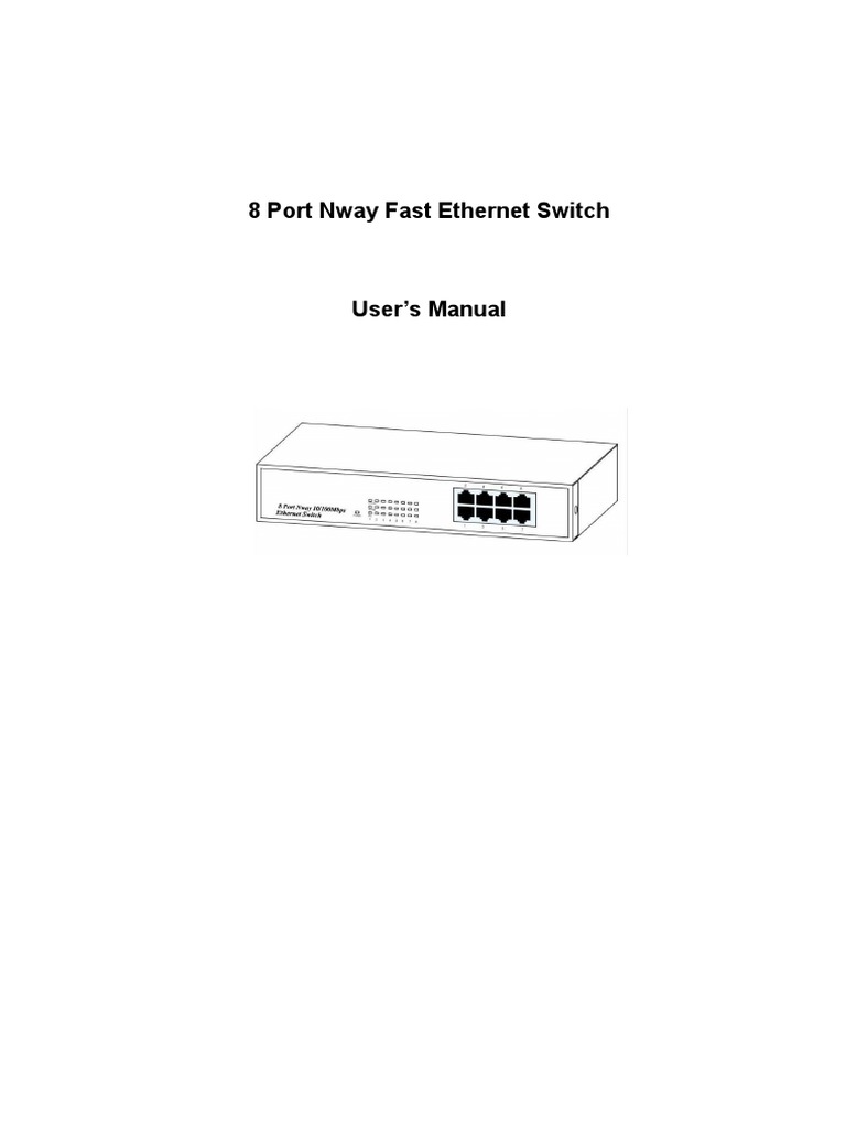 8 Port Nway Fast Ethernet Switch | PDF | Network Switch | Duplex ...