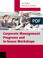 Corporate Management Programs and in-house Workshops St.gallen