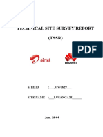 Technical Site Survey Report (TSSR)